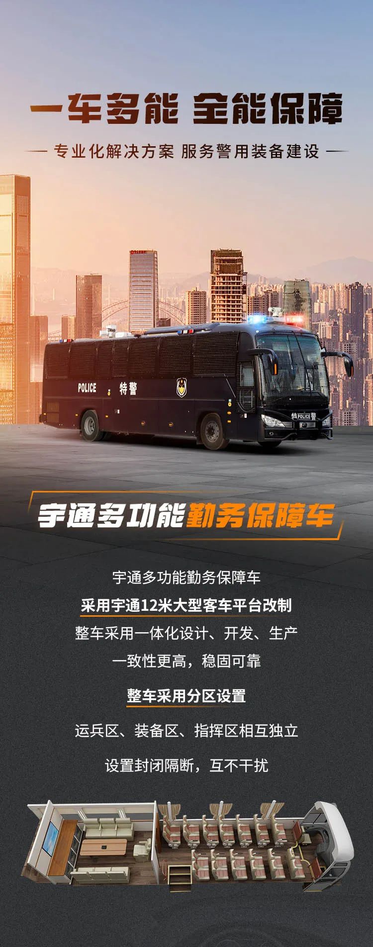 壹定发多功能勤务保障车一车多能，专业服务警用装备建设！