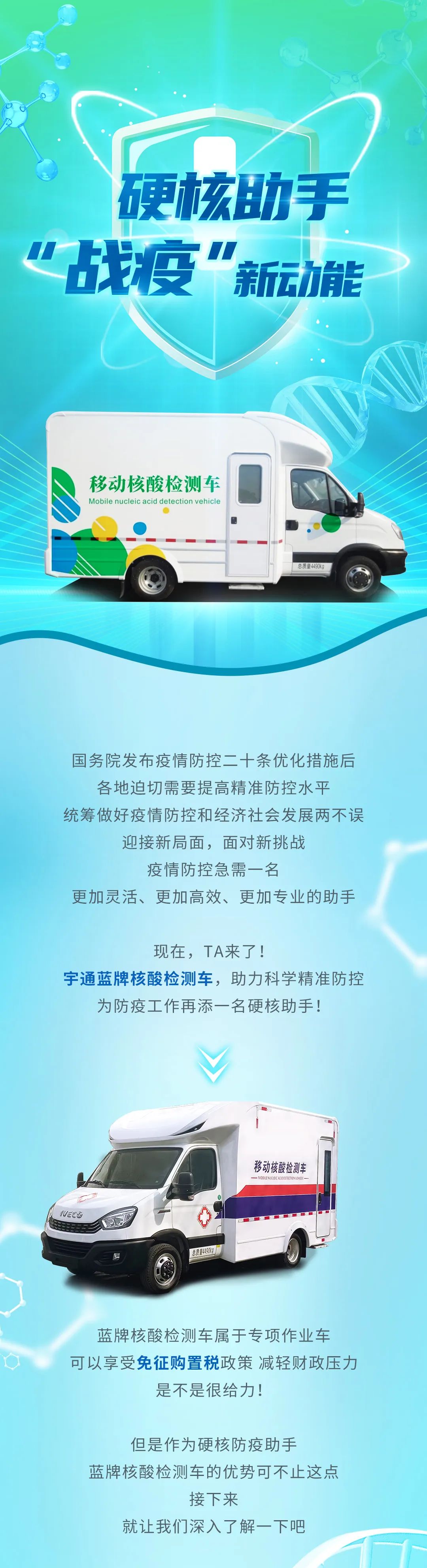 壹定发蓝牌核酸检测车采样+检测多场景灵活应用，为“战疫”添加新动能！