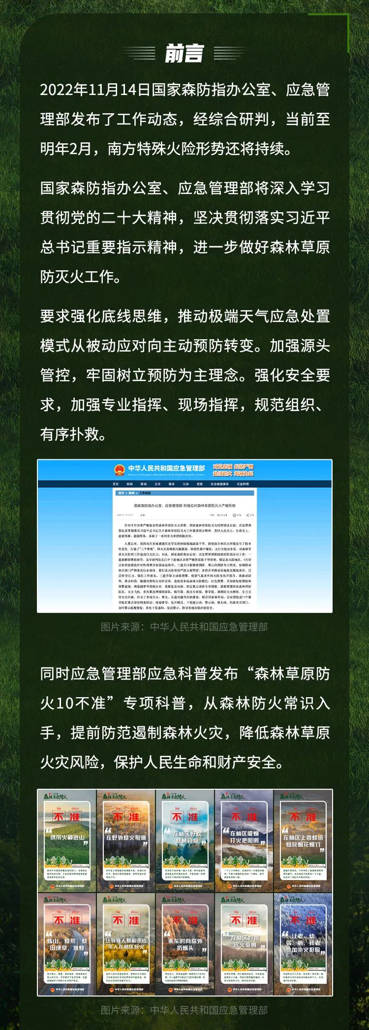 严防森林草原火灾，共同守护绿色家园